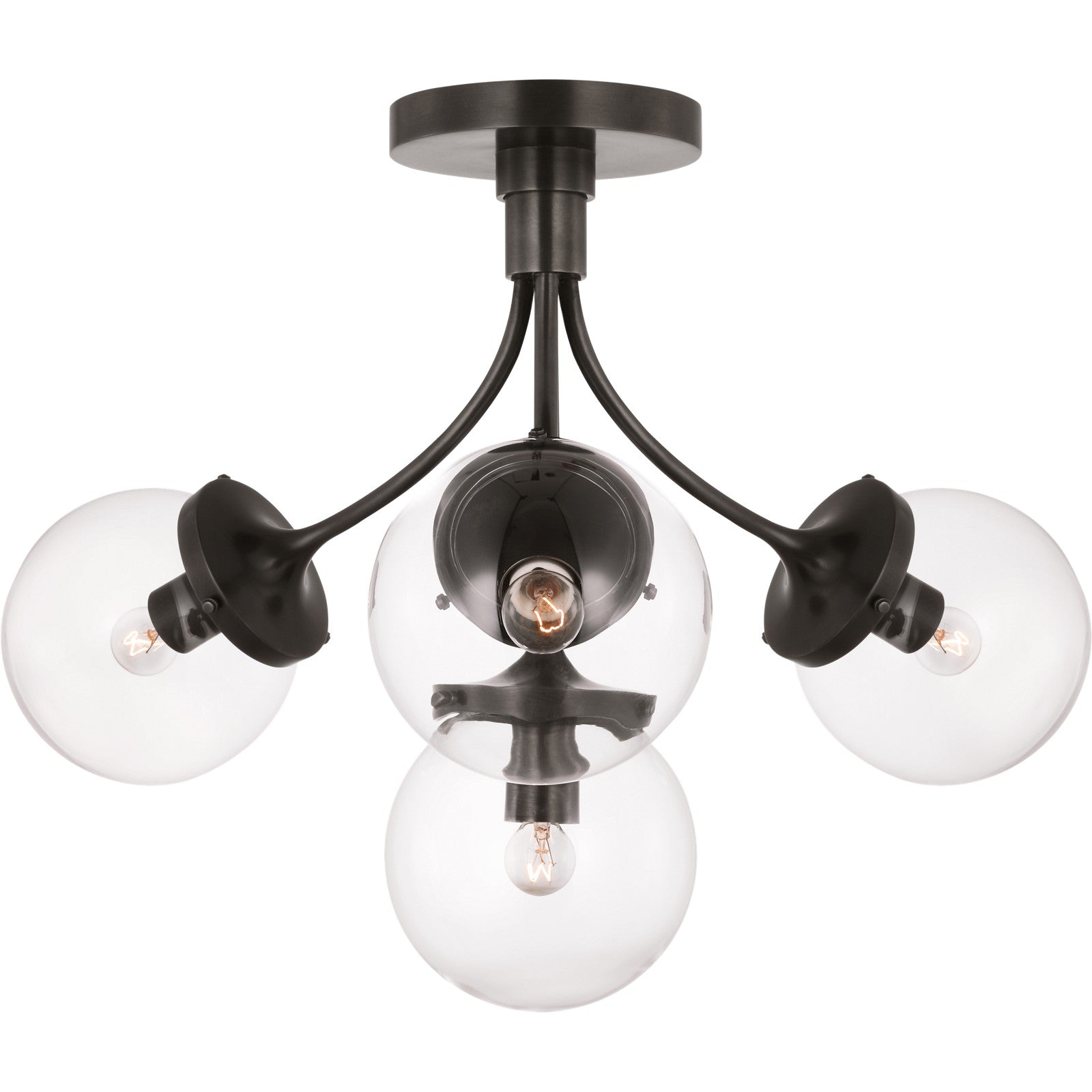 Prescott Medium Semi-Flush Mount - Visual Comfort Ceiling Lights