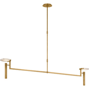 Melange Extra Large Floating Disc Linear Chandelier - Kelly Wearstler Ceiling Lights