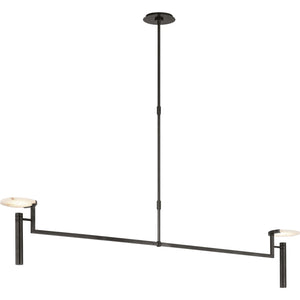 Melange Extra Large Floating Disc Linear Chandelier - Kelly Wearstler Ceiling Lights