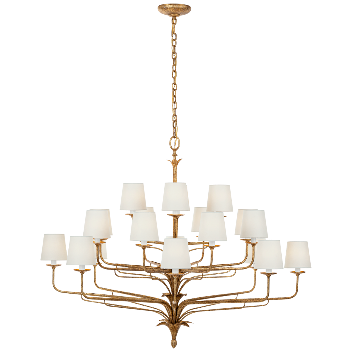 Amalfi 50" Three-Tiered Chandelier - Visual Comfort Ceiling Lights