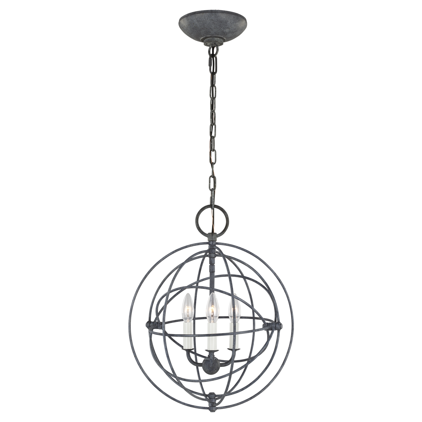 Bayberry Small Pendant Weathered Galvanized - Visual Comfort Ceiling Lights