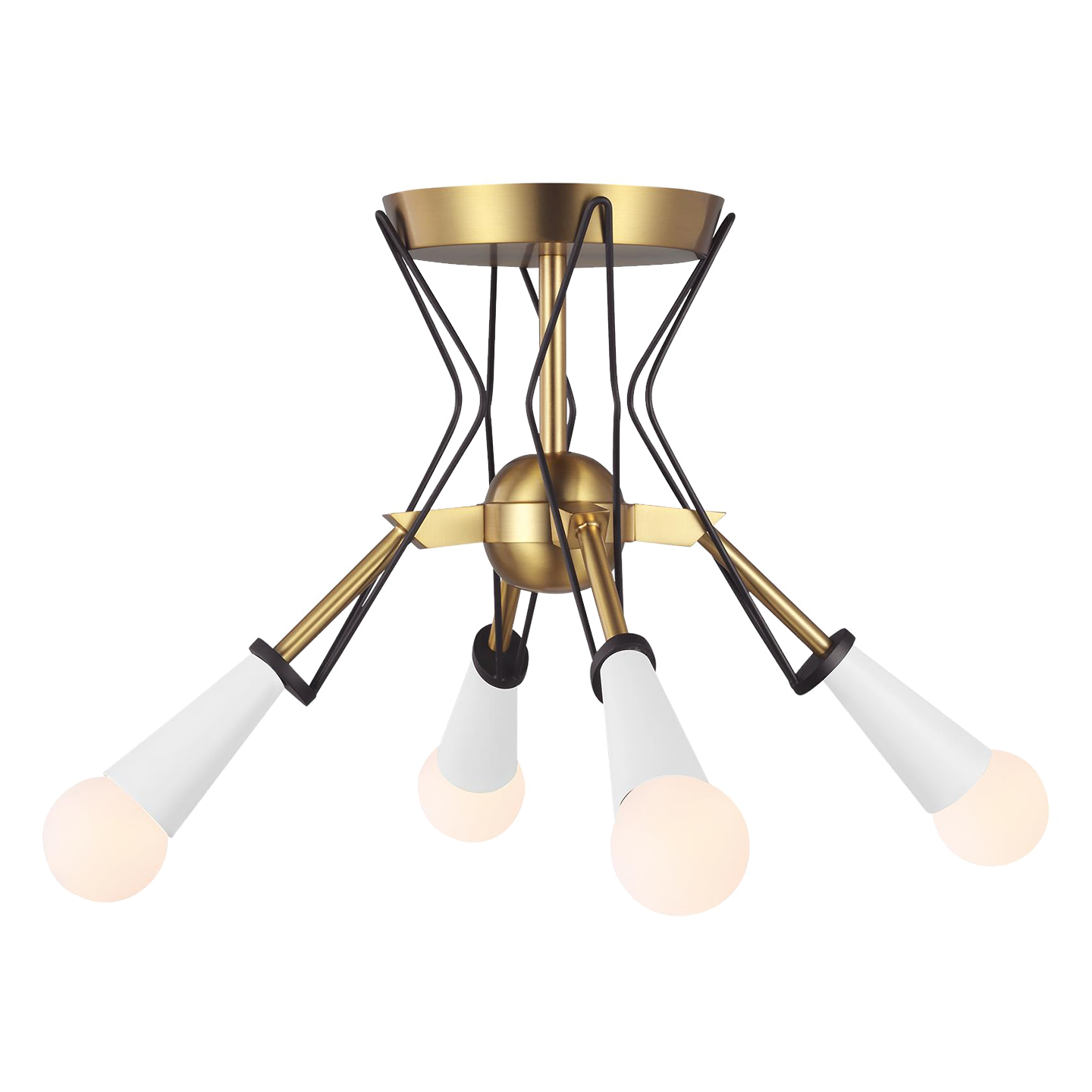 Piro Flush Mount Burnished Brass - Visual Comfort Ceiling Lights