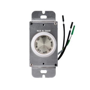 Universal Control 3 - Speed Rotary Hardwire Wall Control in Ivory and White - Visual Comfort Fan 1