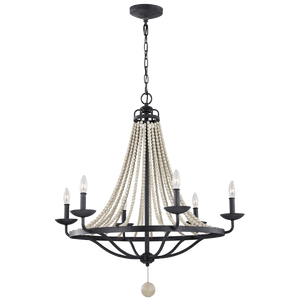 Nori Large Chandelier Dark Weathered Zinc / Driftwood Grey - Visual Comfort Ceiling Lights