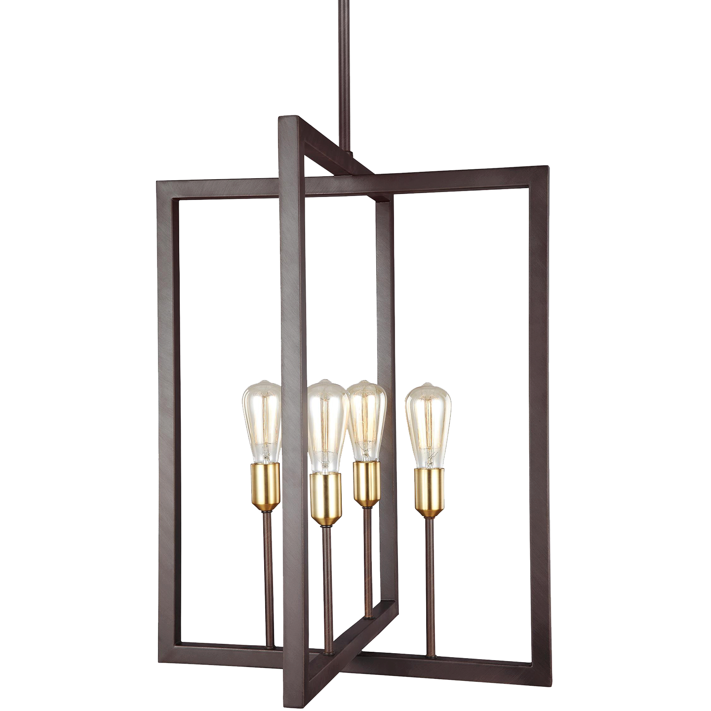 Finnegan Tall Lantern New World Bronze - Visual Comfort Ceiling Lights