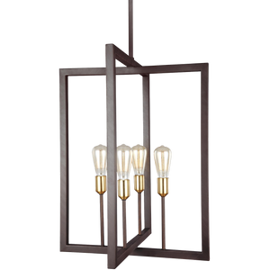 Finnegan Tall Lantern New World Bronze - Visual Comfort Ceiling Lights