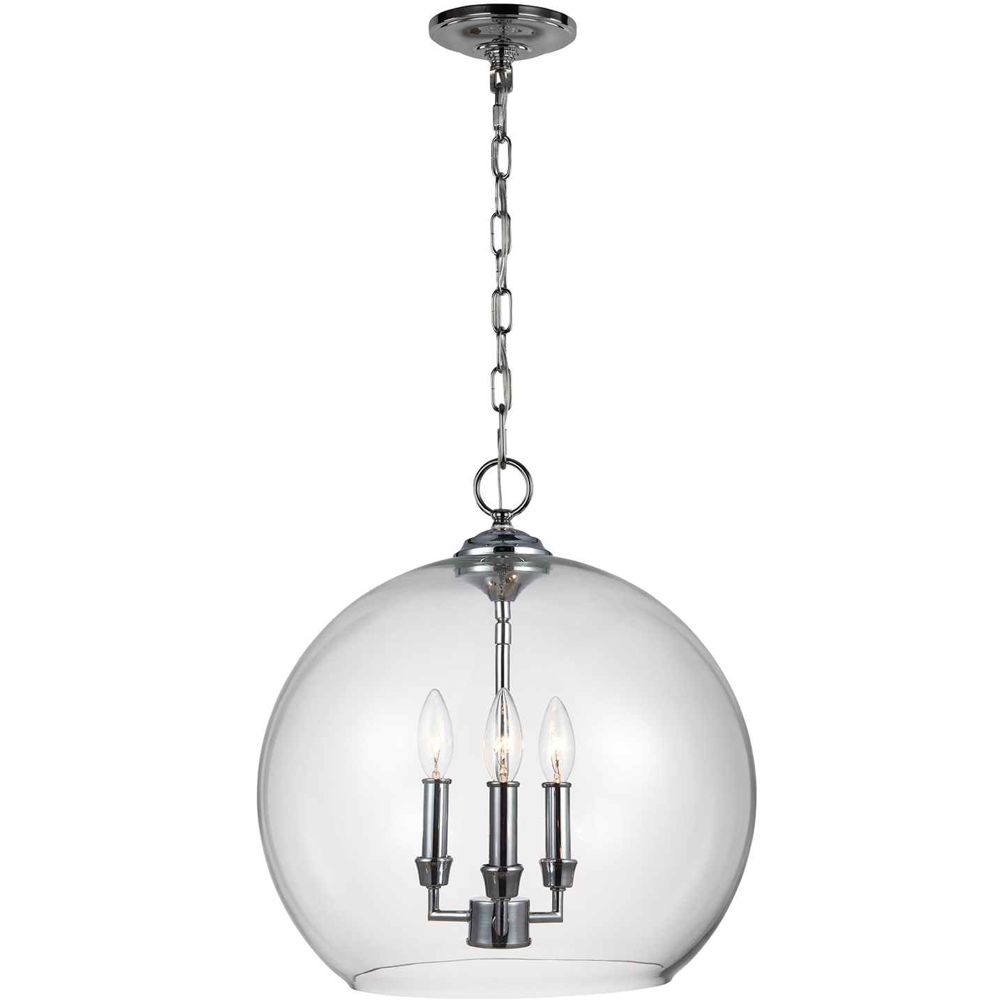 Lawler Orb Pendant in Chrome - Visual Comfort Ceiling Lights