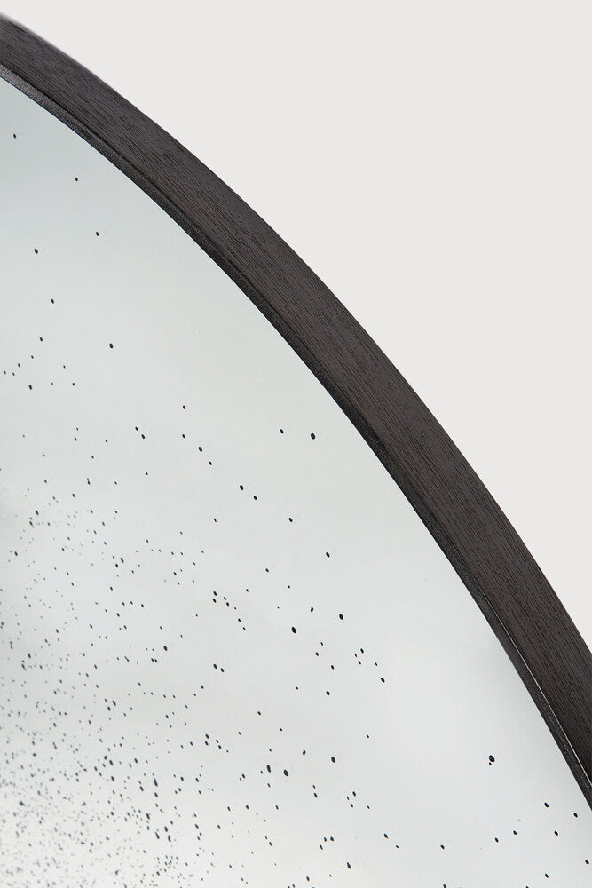 Aged Wall Mirror - Round Wooden Frame - Ethnicraft