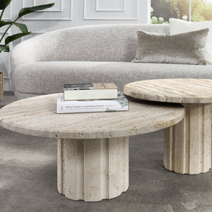 Amerigo Cocktail Table Set - Travertine