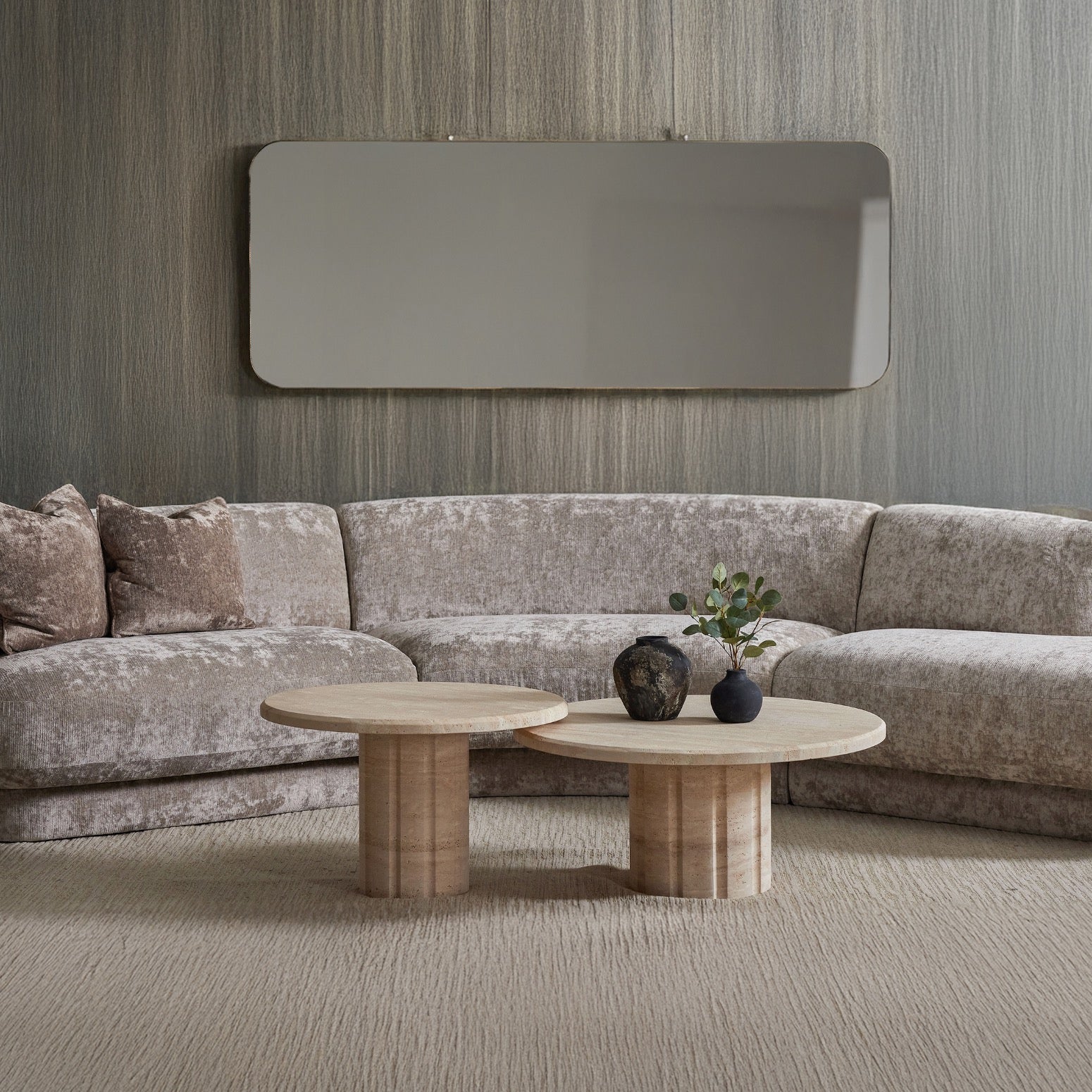 Amerigo Cocktail Table Set - Travertine