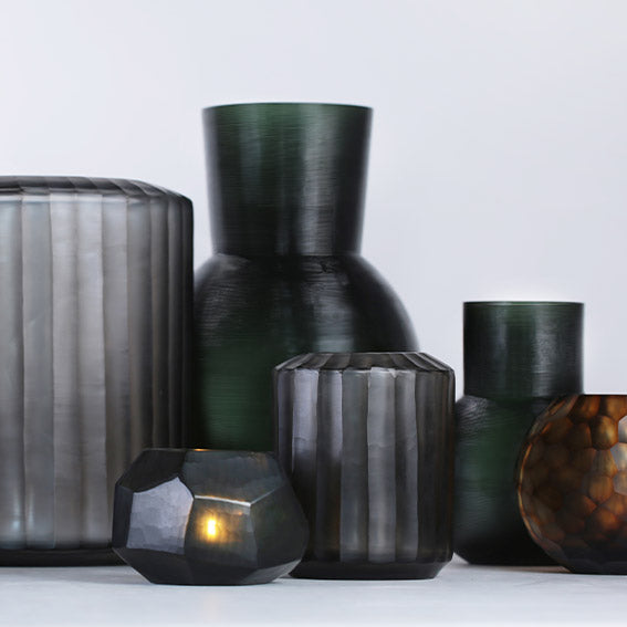 GUAXS Omar Vase Indigo & Smokegrey - Decor House Furniture ‐ Decor