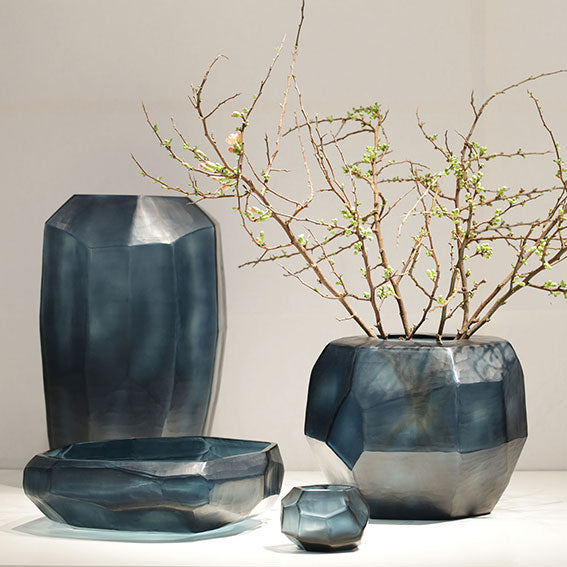 GUAXS Cubistic Vase Ocean Blue & Indigo- Decor House Furniture