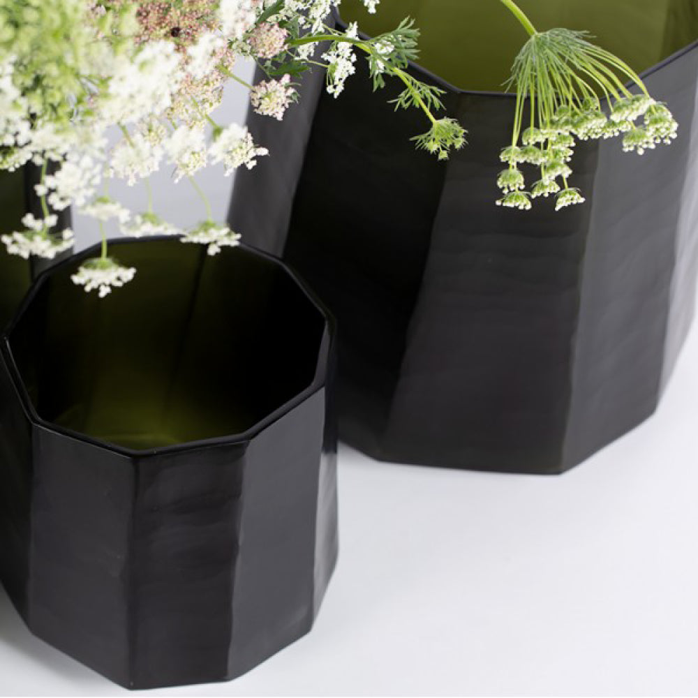Okka Vase Black Steelgrey $99.00 - $483.00
