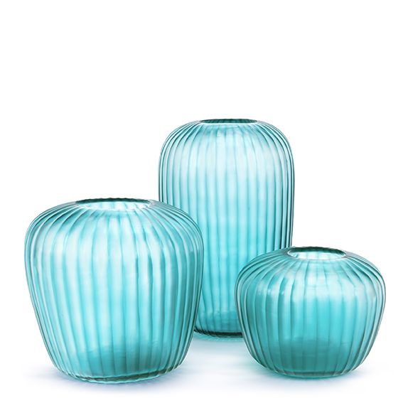 Melrose Vase Clear/Petrol