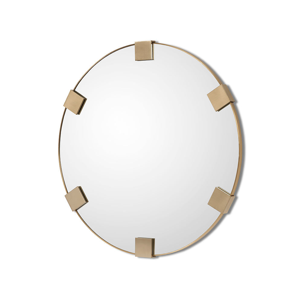 Nippon Round Mirror 36" - Brushed Brass