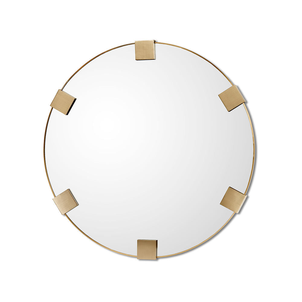 Nippon Round Mirror 36" - Brushed Brass