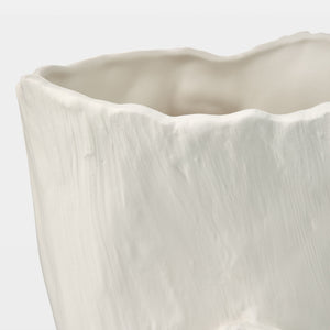 Global Views Buche Faux Bois Vase Mid (16") – corner view