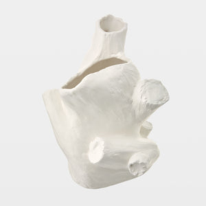 Global Views Buche Faux Bois Vase Short (12") – front view