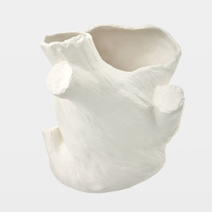 Global Views Buche Faux Bois Vase Short (12") – back view