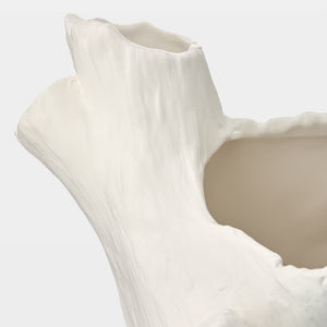 Global Views Buche Faux Bois Vase Short (12") – corner view