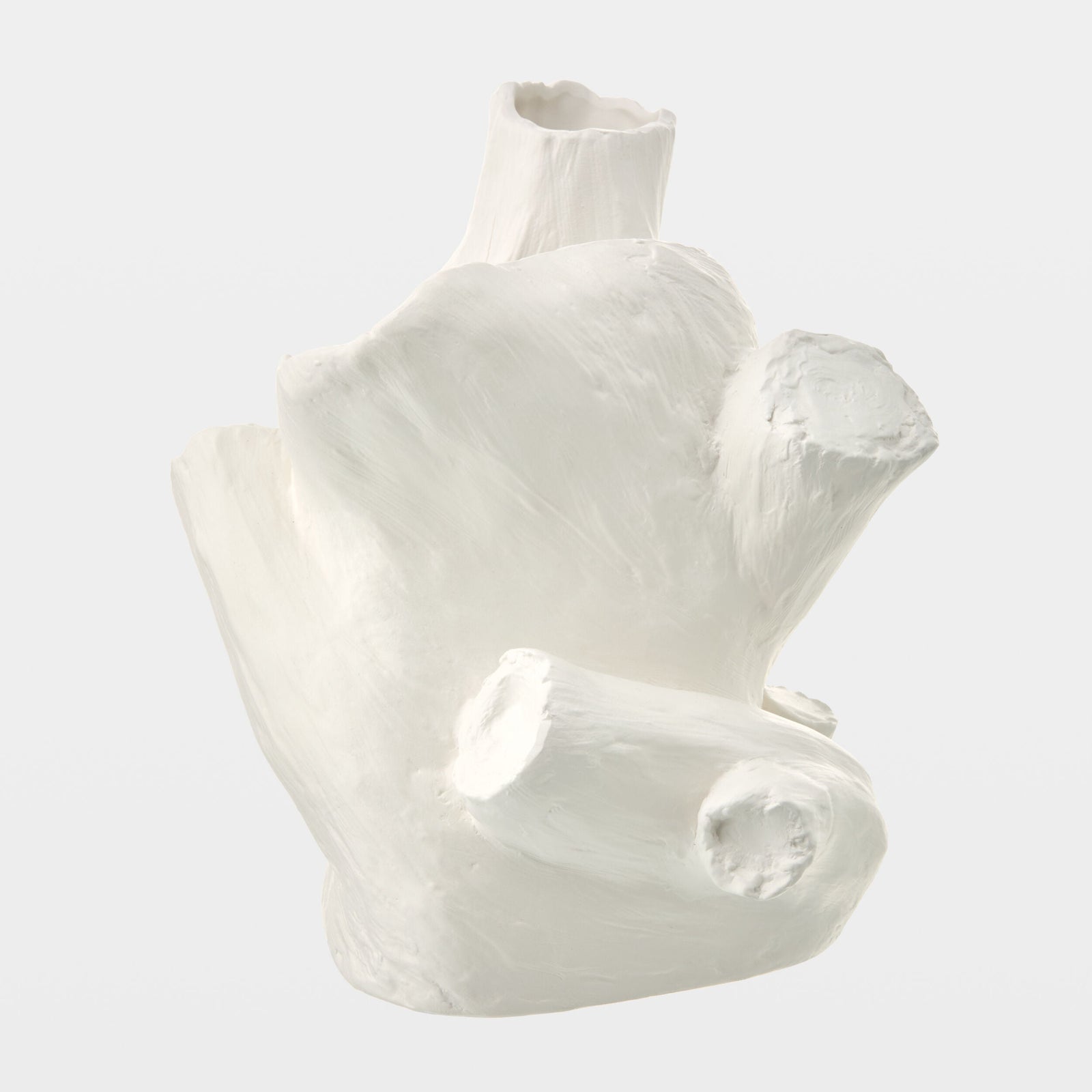 Global Views Buche Faux Bois Vase Short (12") – profile view