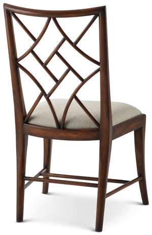 Theodore Alexander A Delicate Trellis Side Chair – angle view