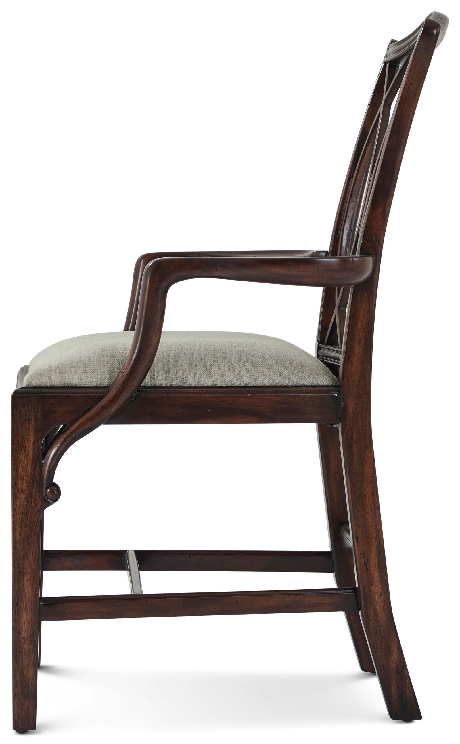 Theodore Alexander The Trellis Dining Armchair – side view