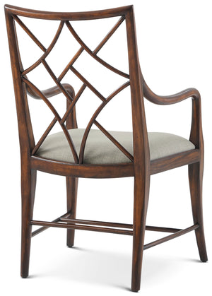 Theodore Alexander A Delicate Trellis Armchair – angle view