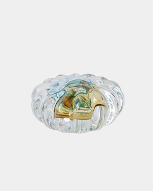Global Views Anemone Ribbed Sculpture – profile view
