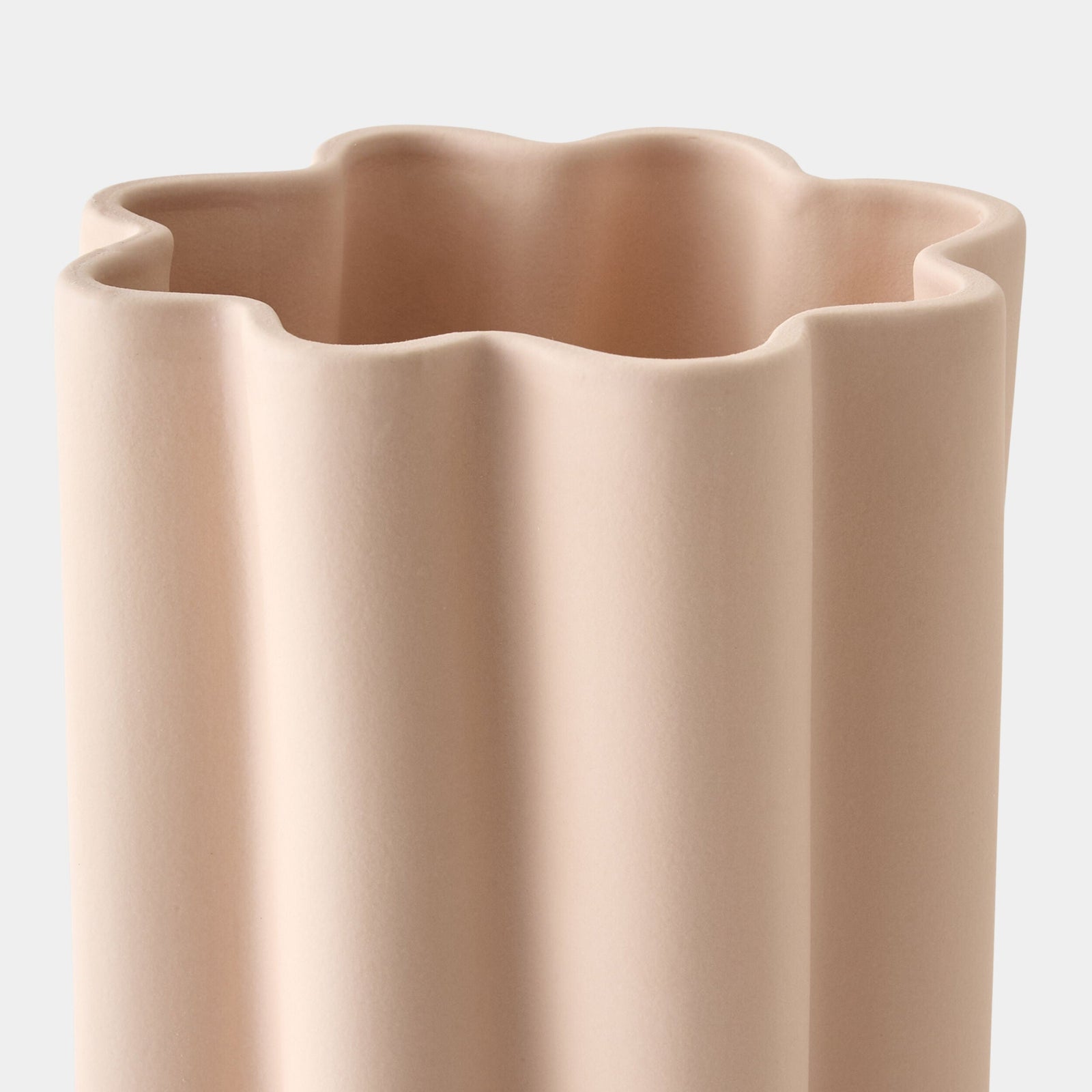 Global Views Cirrus Vase Blush 15" H – top view