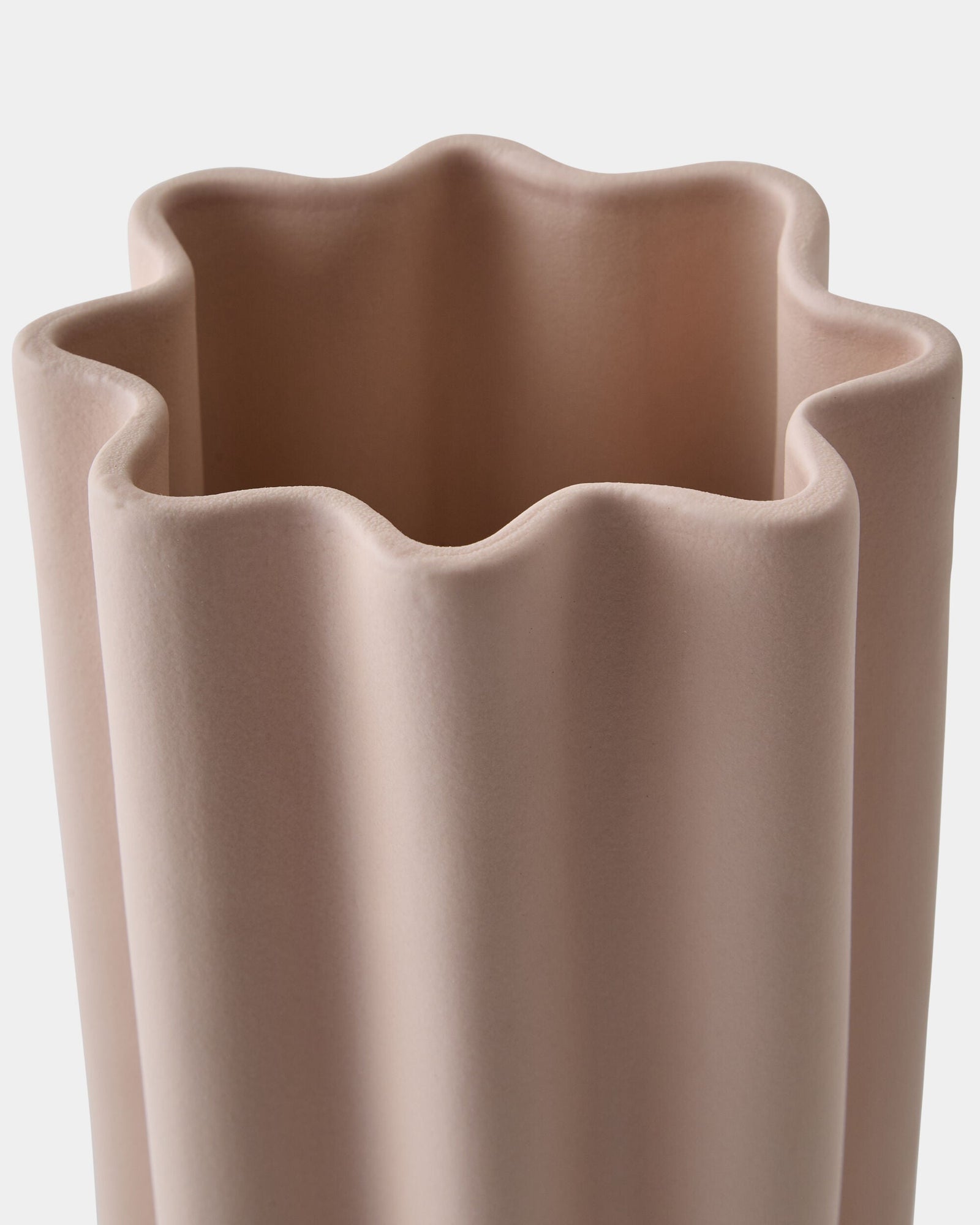 Global Views Cirrus Vase Blush 12" H – angle view