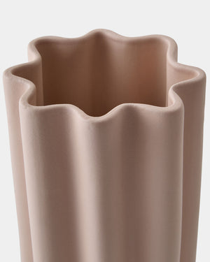 Global Views Cirrus Vase Blush 12" H – angle view