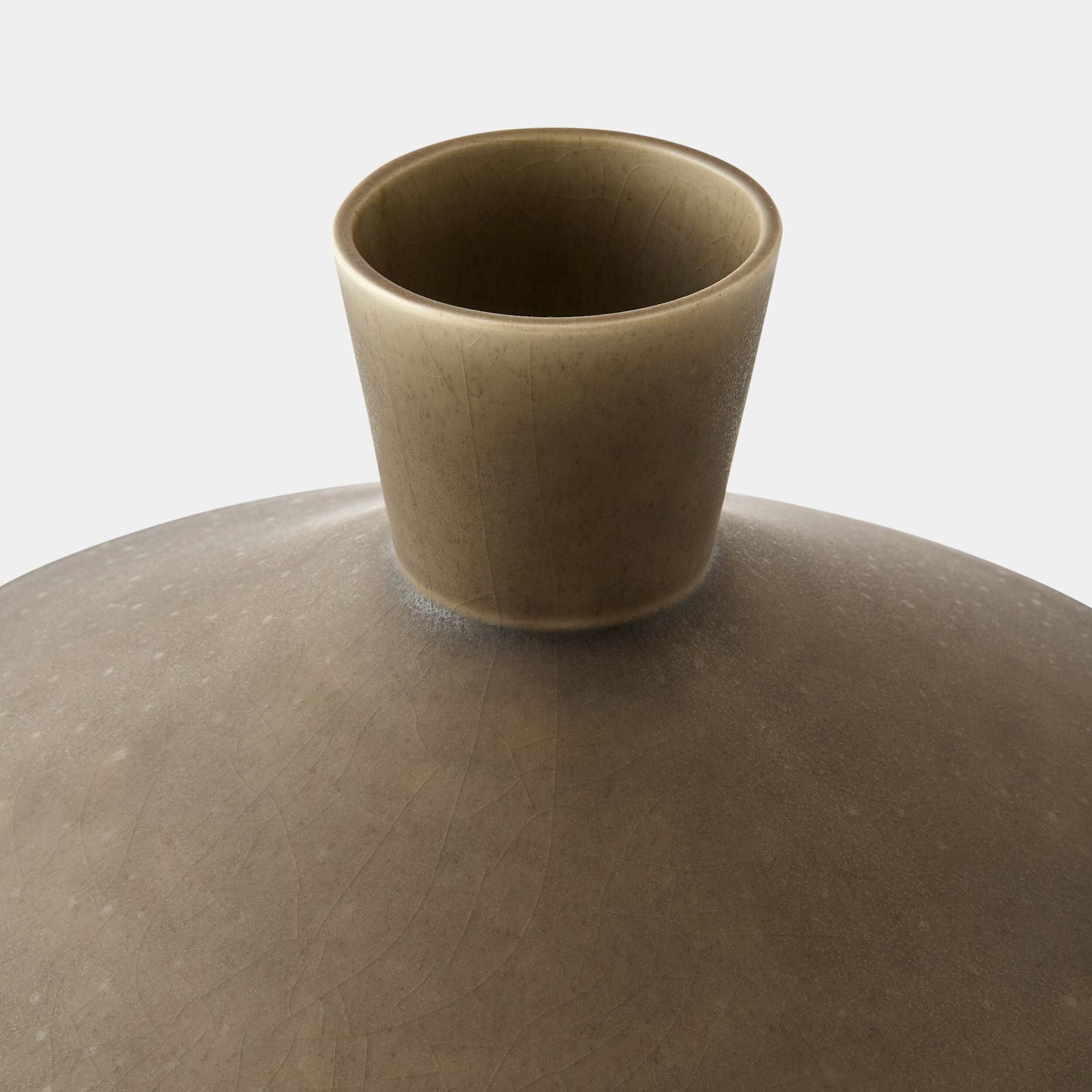 Global Views Bonaparte Modern Squat Vase Moss – top view