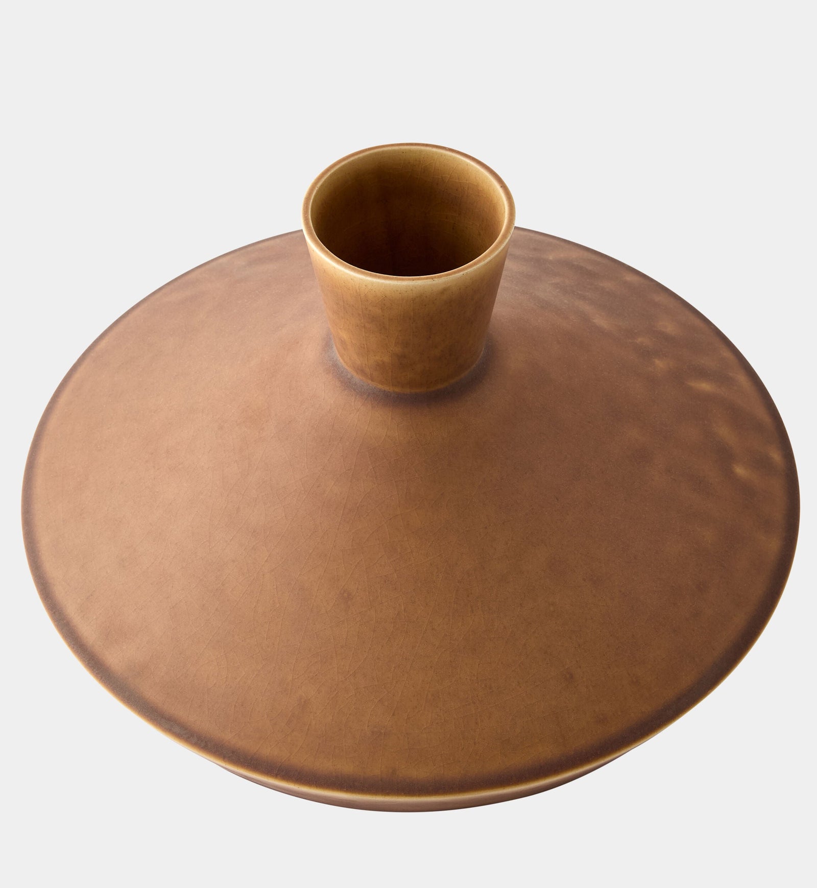 Global Views Bonaparte Modern Squat Vase Rust – profile view