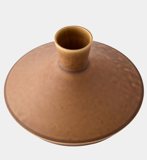 Global Views Bonaparte Modern Squat Vase Rust – profile view