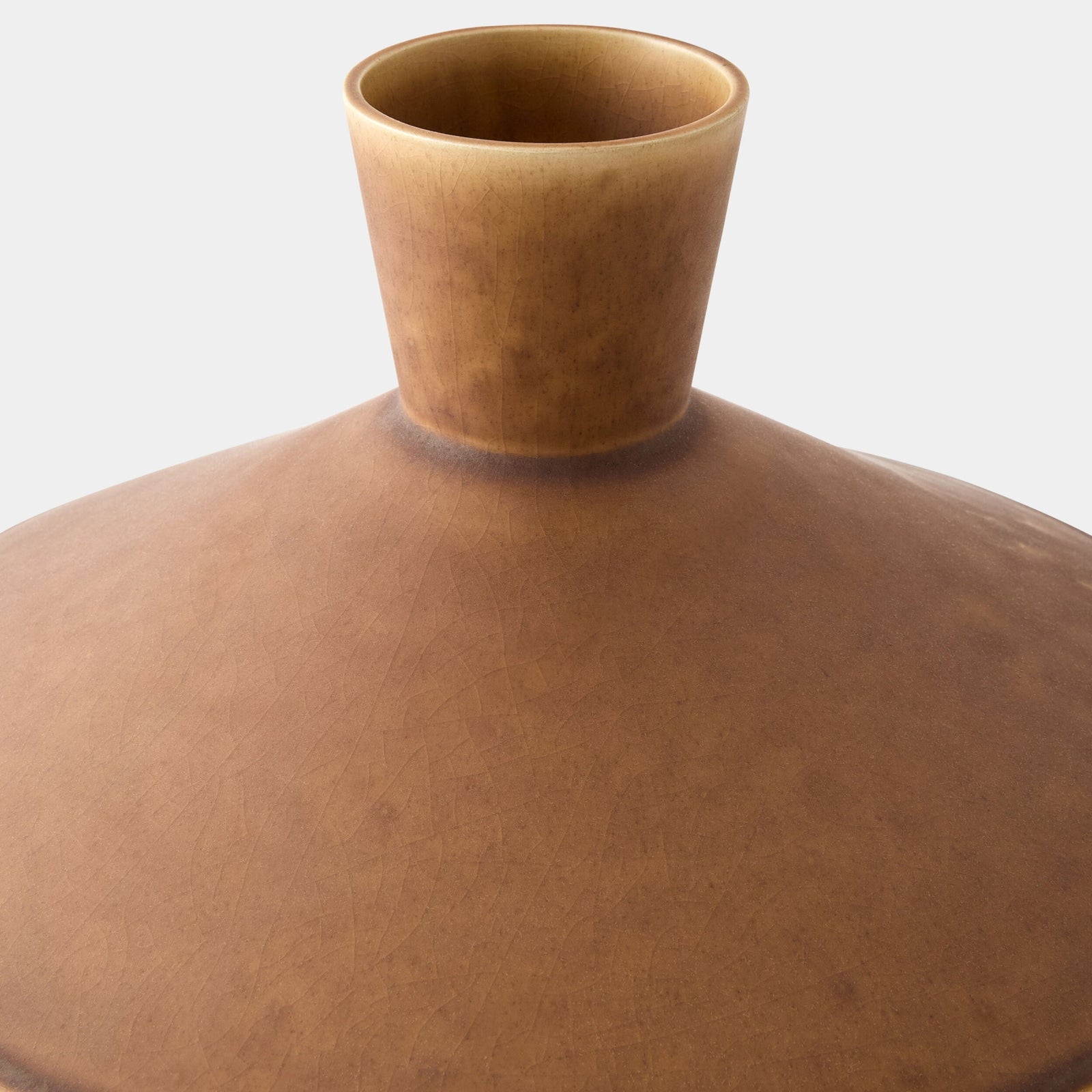Global Views Bonaparte Modern Squat Vase Rust – top view