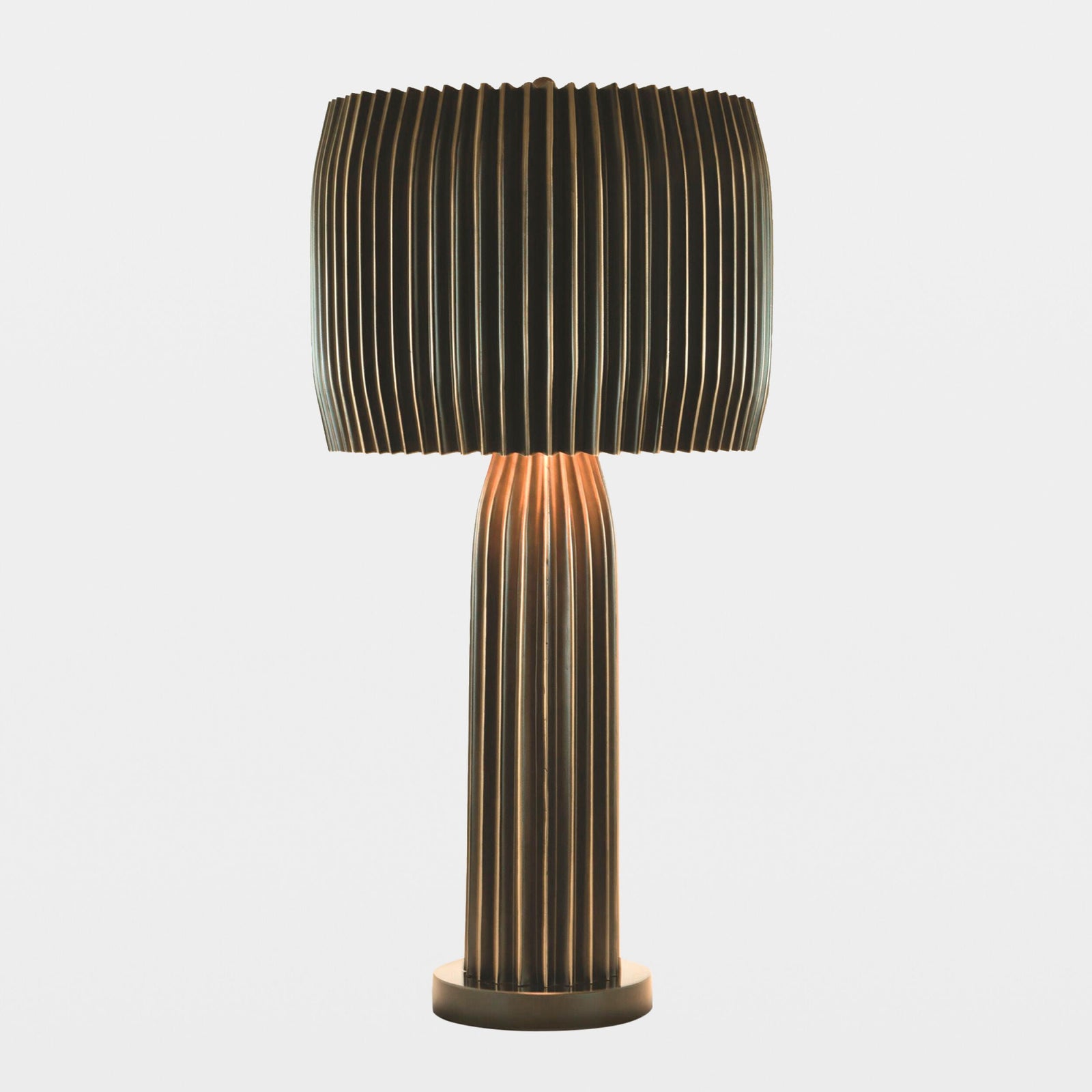 Global Views Crimp Table Lamp – front view