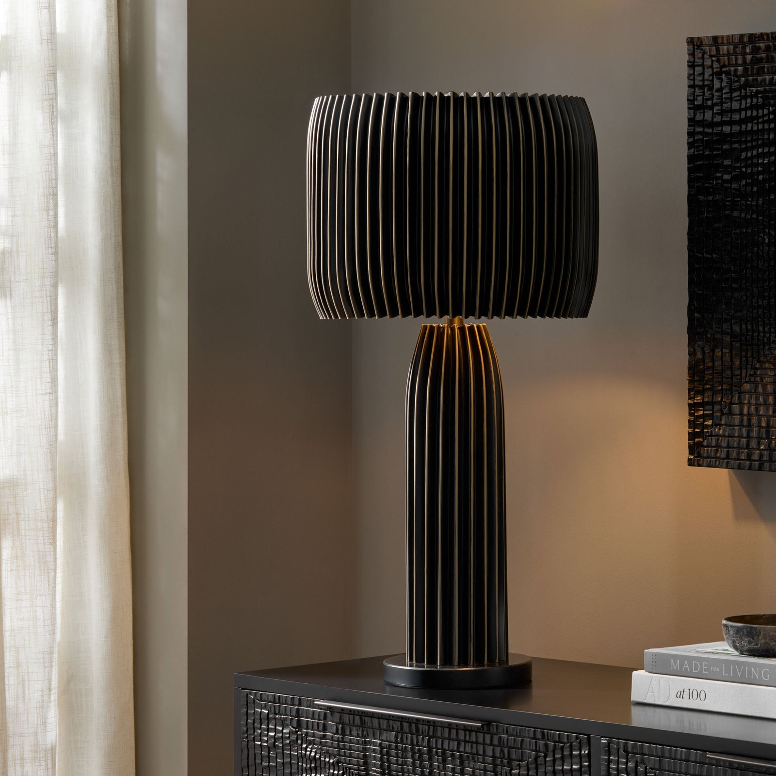 Global Views Crimp Table Lamp – room setting