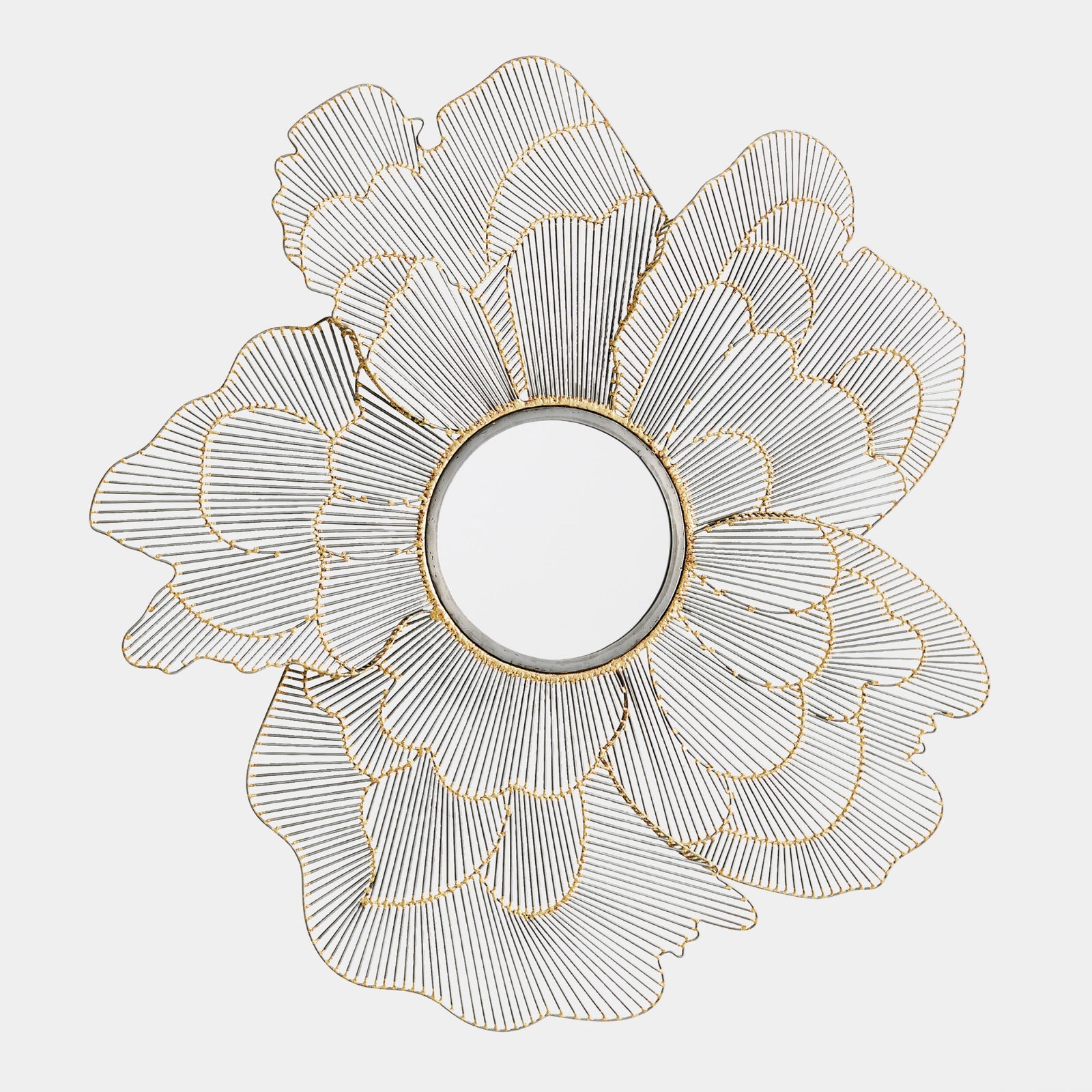 Global Views Feyre Iron Poppy Mirror – front view