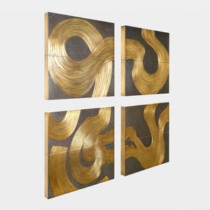 Global Views Currents Wall Panel Panel A – room setting