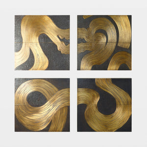 Global Views Currents Wall Panel Panel A – room setting
