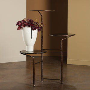 Global Views Unity Pedestal with Black Marble – room setting