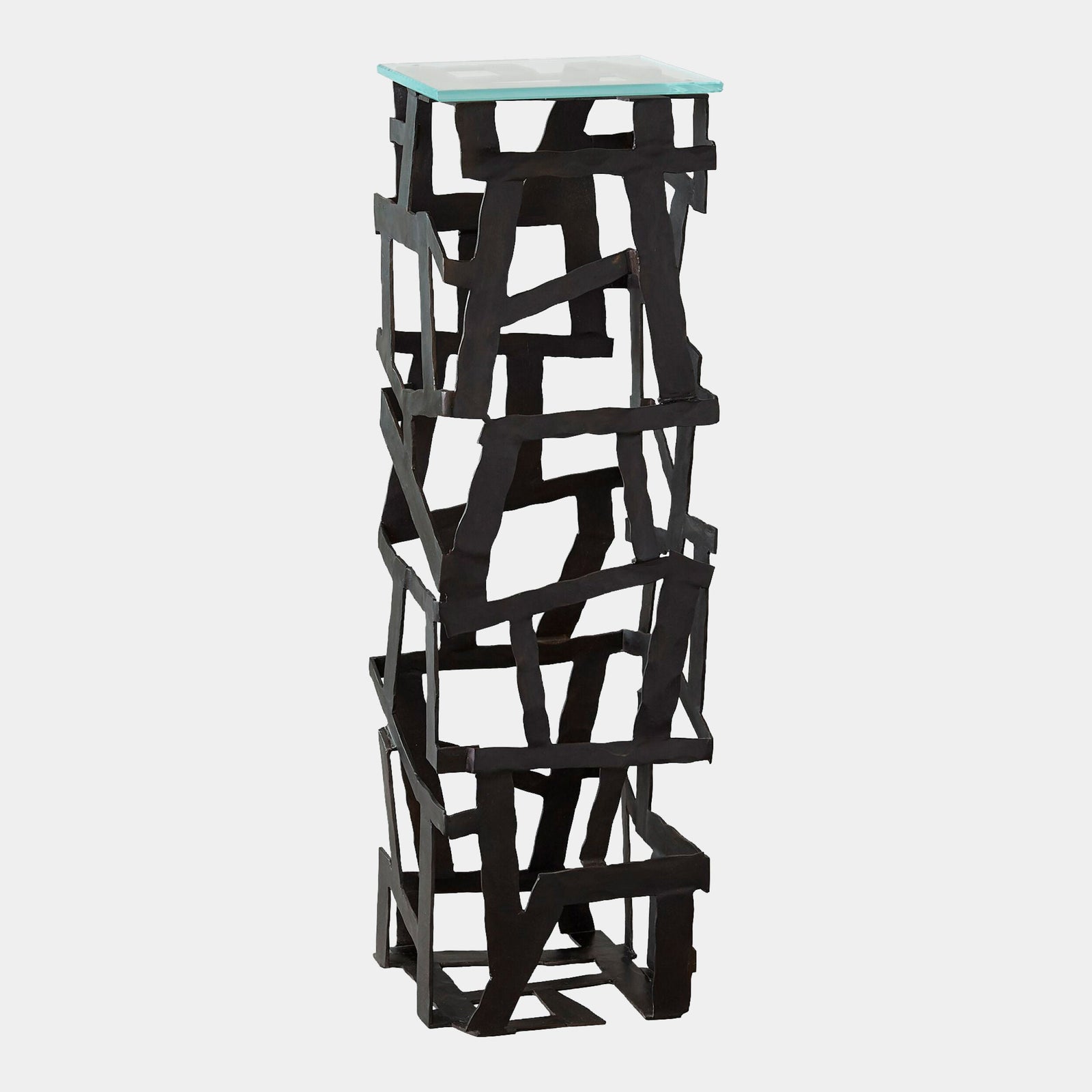 Global Views Fragments Pedestal Blackened Iron – front view