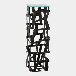 Global Views Fragments Pedestal Blackened Iron – front view