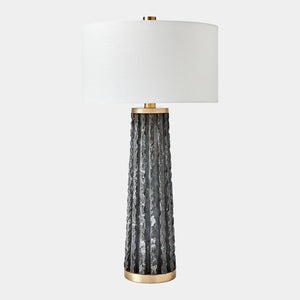 Global Views Quarry Table Lamp Black Marble – front view
