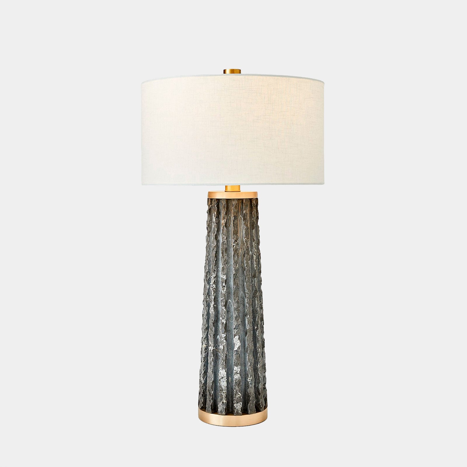 Global Views Quarry Table Lamp Black Marble – detail