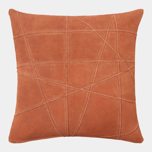 Global Views Crossroads Suede Pillow Rust – front view