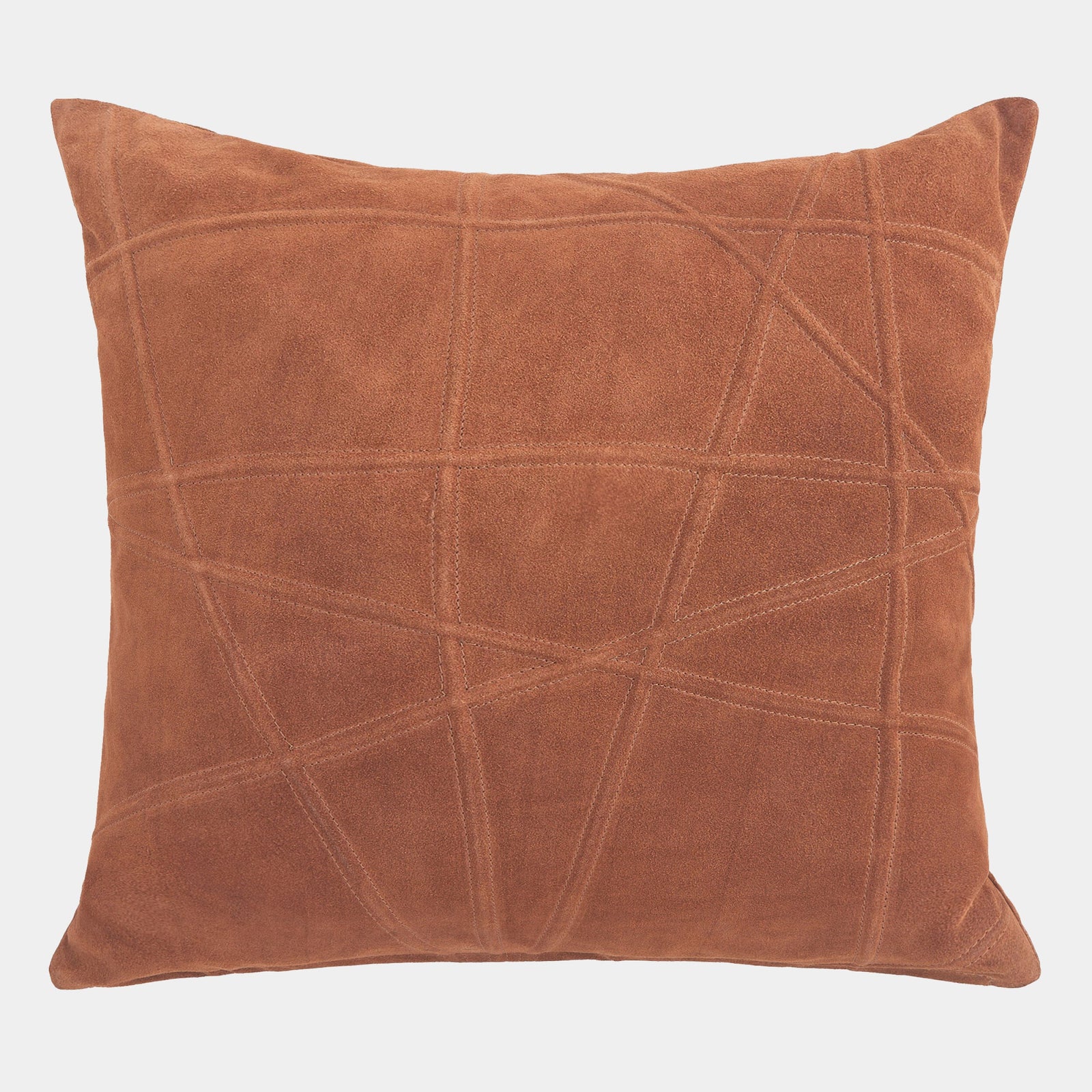 Global Views Crossroads Suede Pillow Rust – detail
