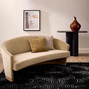 Global Views Crossroads Suede Pillow Camel – room setting