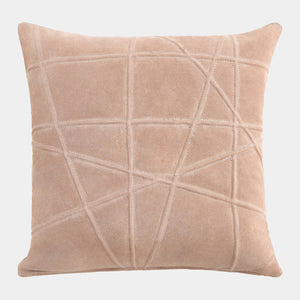 Global Views Crossroads Suede Pillow Taupe – front view